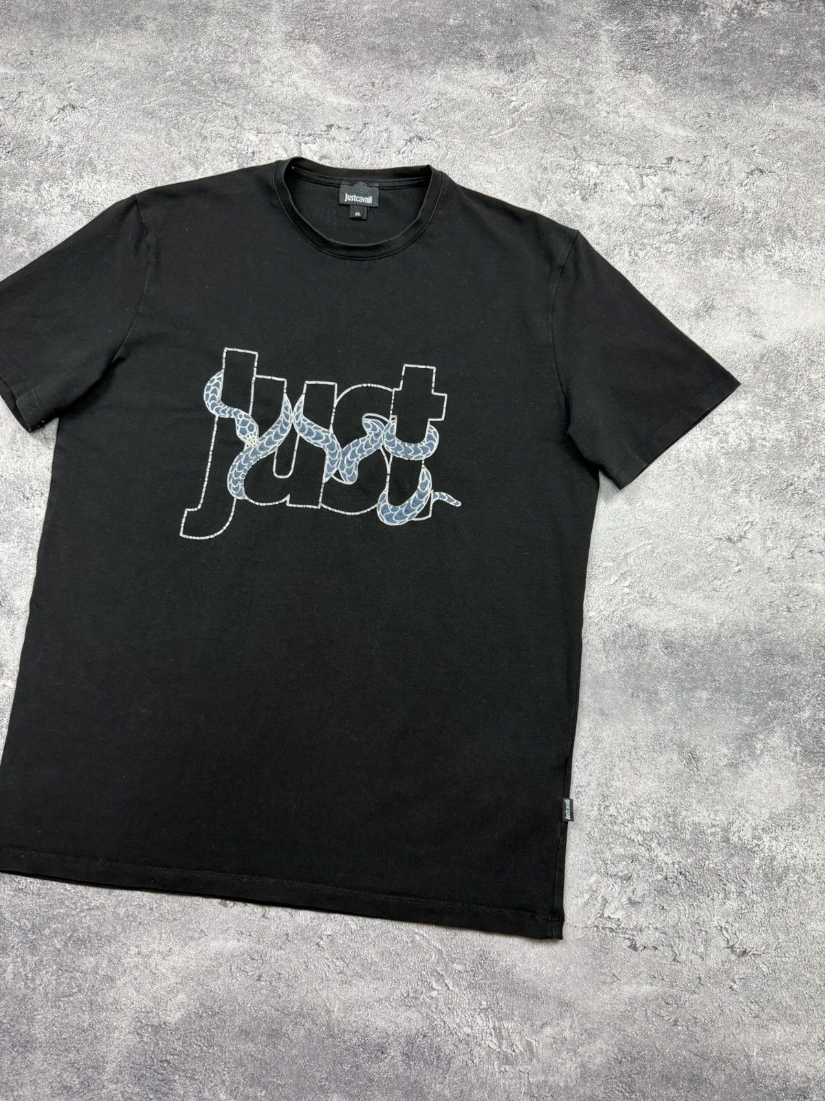 Just Cavalli Just Cavalli Snake Big Logo T-Shirt Designer Tee Rare Y2K Size US XL / EU 56 / 4 - 4 Thumbnail