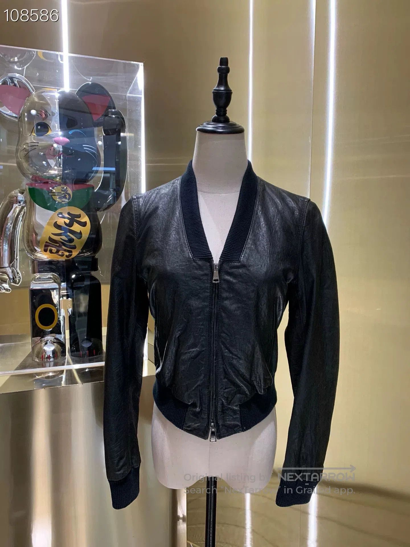Dolce & Gabbana DG Kimono Collar Leather Jacket. Size S / US 4 / IT 40 - 1 Thumbnail