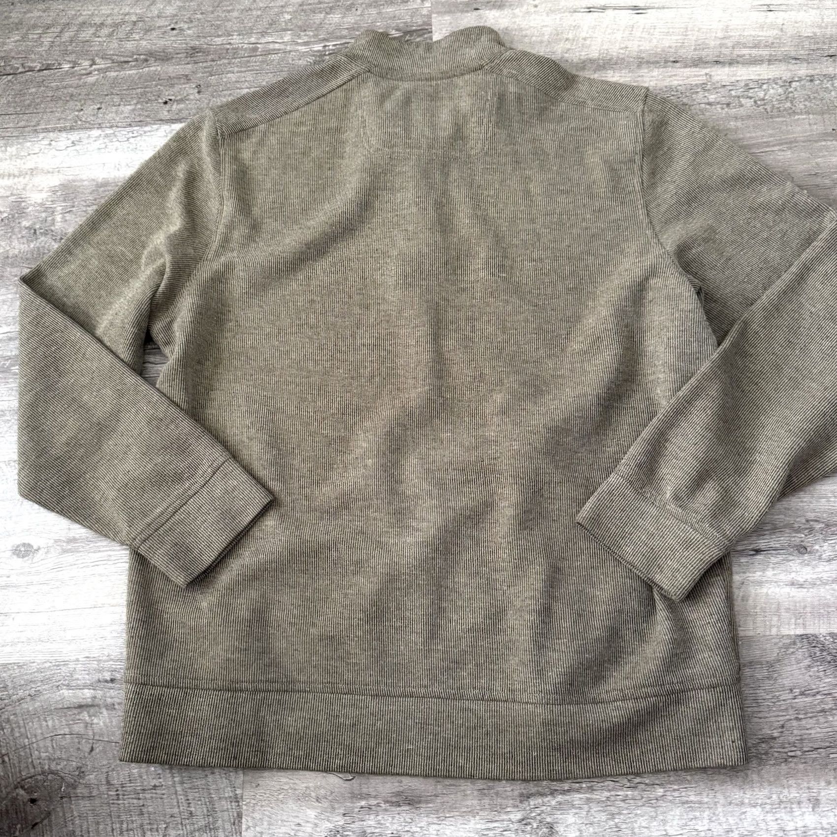 Tommy Bahama Tommy Bahama Ribbed Mock Neck Pullover Men Medium Olive Green Heather 1/4 Button Sweatshirt Size US M / EU 48-50 / 2 - 7 Thumbnail