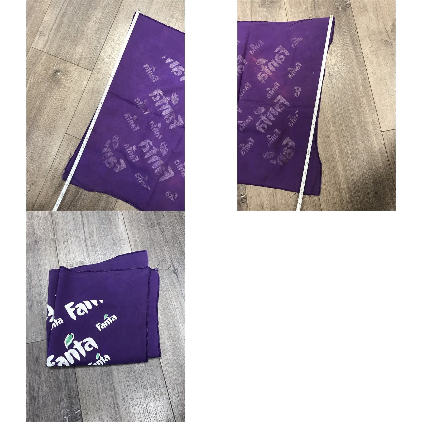Vintage VINTAGE Fanta Purple Bandanna Handkerchief 20 Inch X 20 Inch 1980s-1990s Adult Size ONE SIZE - 9 Thumbnail