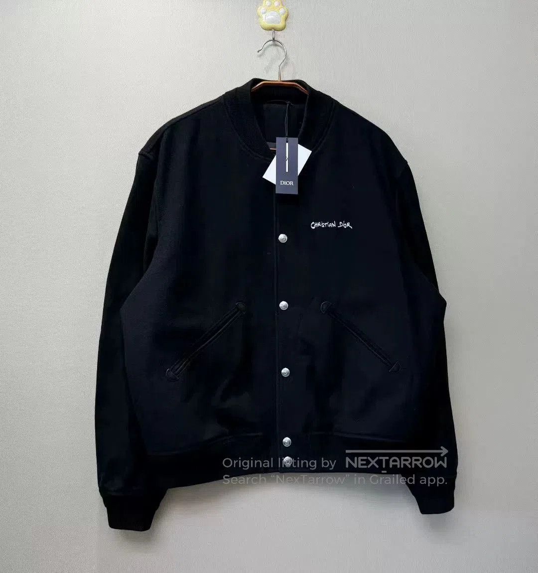 Dior dior black suede sleeve baseball jacket. Size US L / EU 52-54 / 3 - 1 Thumbnail