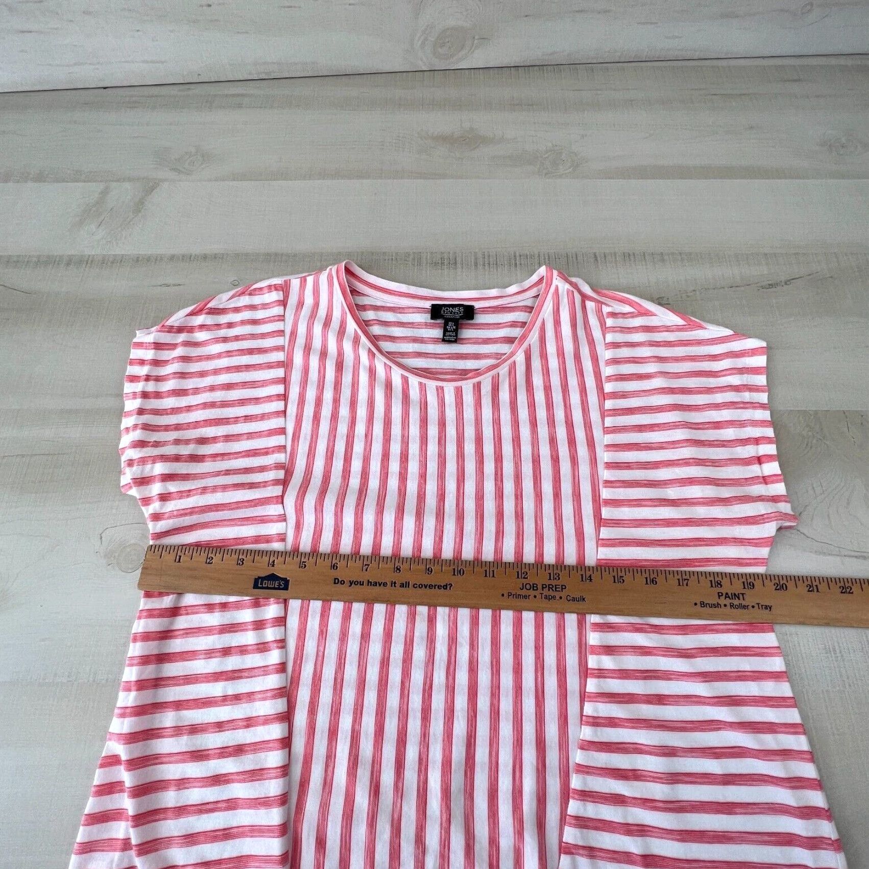 Jones New York Jones New York Womens Top Large Pink White Striped Knit Shirt Tie Front Size L / US 10 / IT 46 - 6 Thumbnail