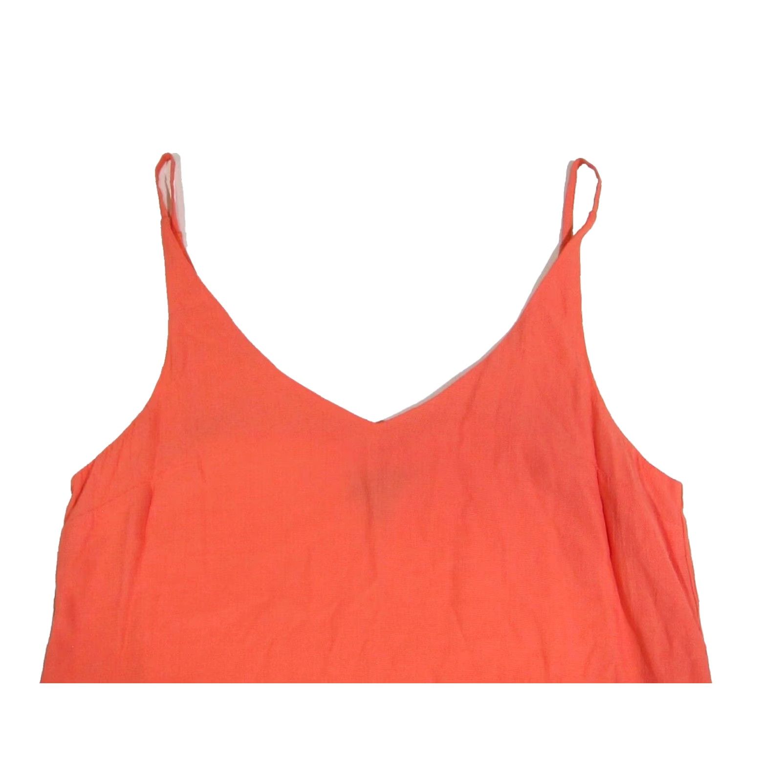 Topshop Topshop 100% Rayon Orange Coral Pink Spaghetti Strap Tunic Tank Dress Women 8 Size M / US 6-8 / IT 42-44 - 4 Thumbnail