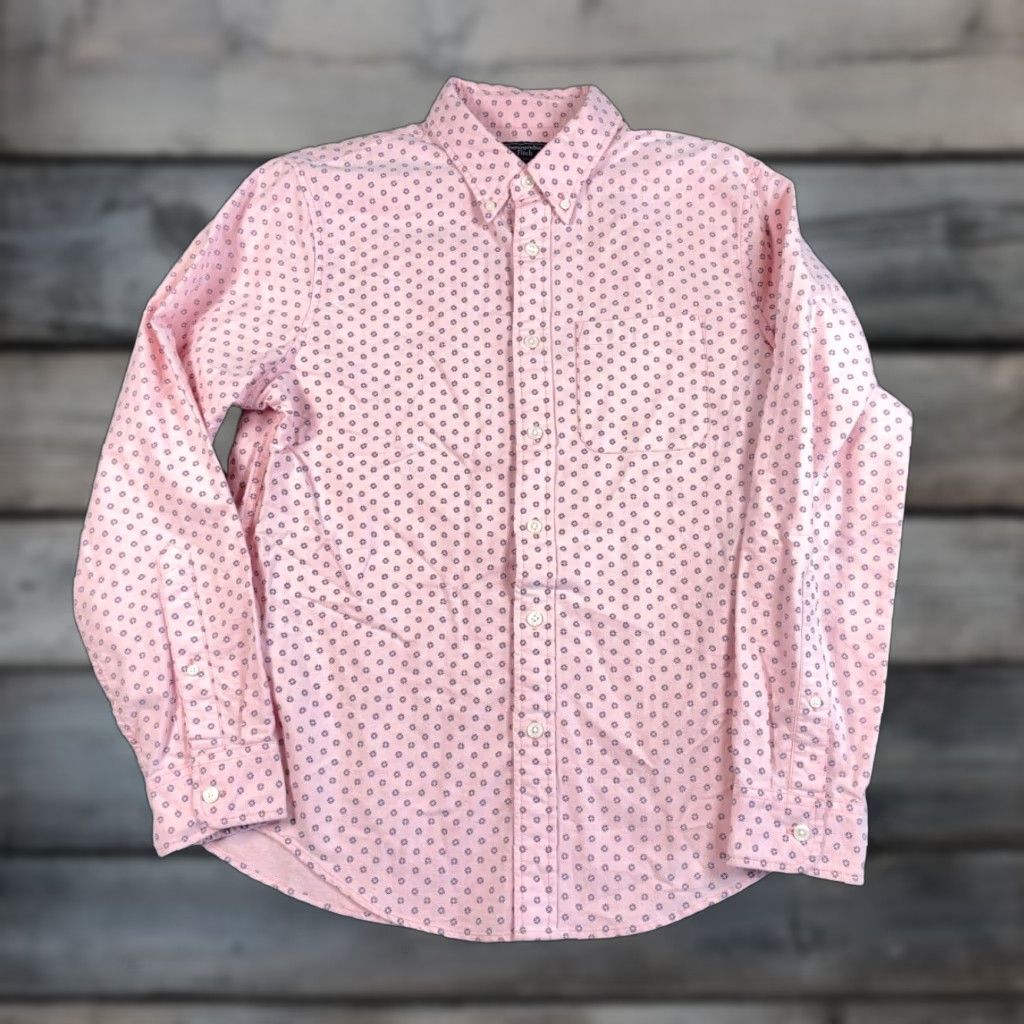 Abercrombie & Fitch Abercrombie & Fitch Geometric Pattern Shirt Large Pale Pink Long Sleeve Adult Size US L / EU 52-54 / 3 - 1 Thumbnail