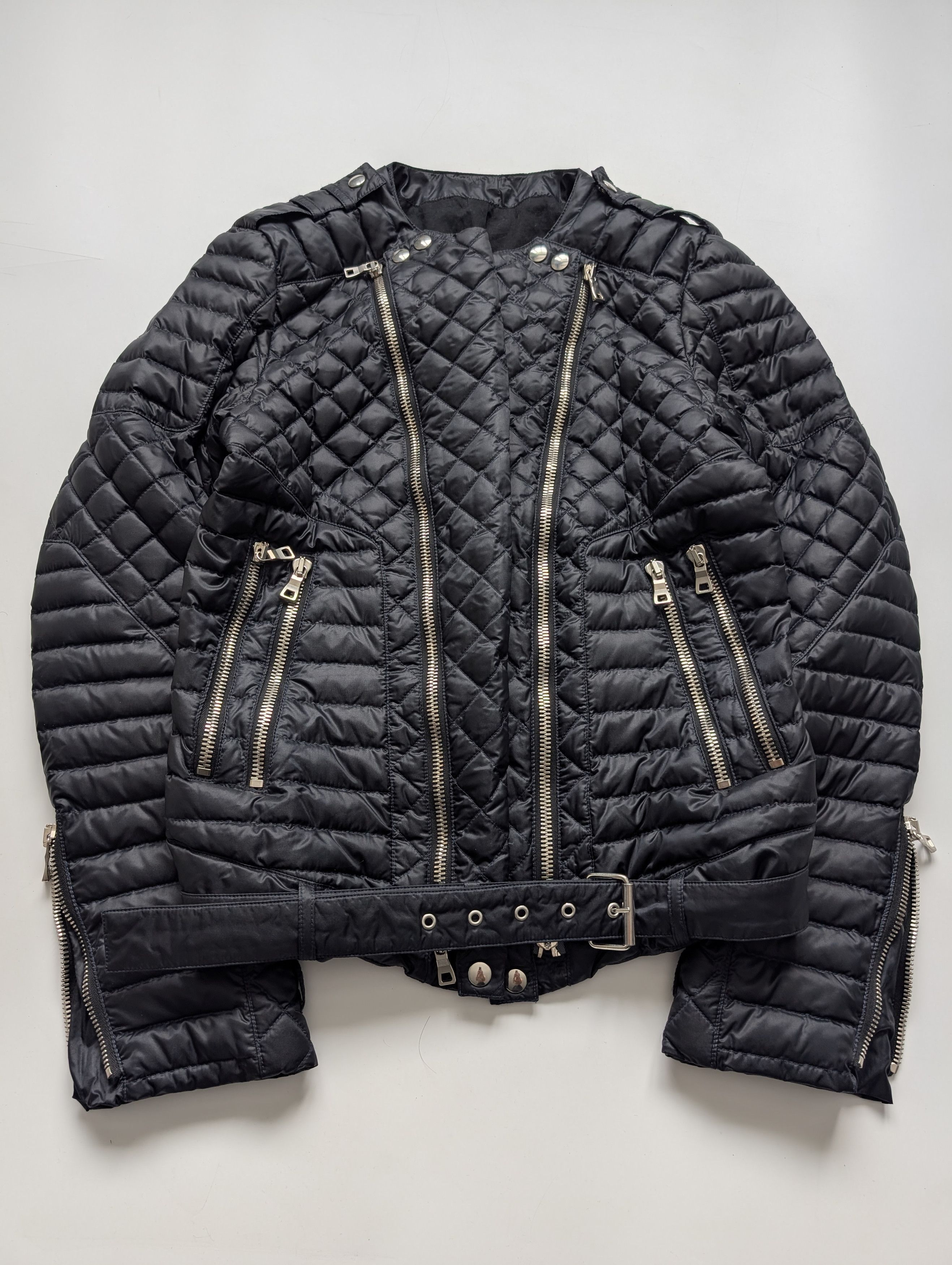 Balmain Balmain Quilted Biker Jacket FW12 (Oliver Rousteing) Size US L / EU 52-54 / 3 - 3 Thumbnail