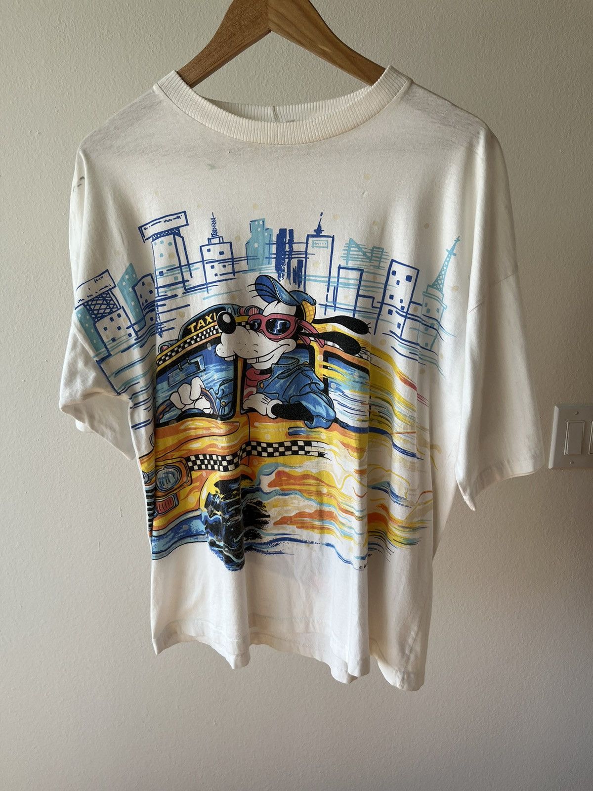 Vintage Goofy Taxi Driver New York Single Stitch Size US L / EU 52-54 / 3 - 4 Thumbnail