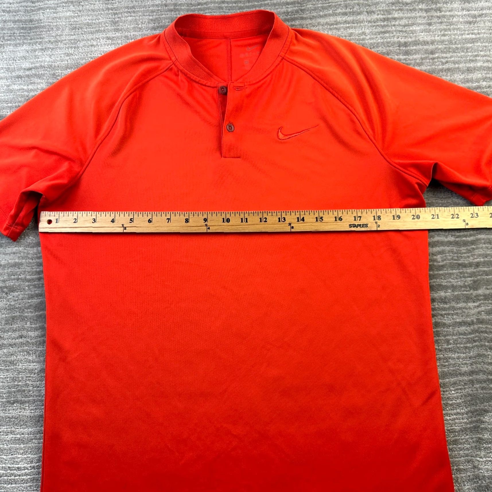 Nike Nike Polo Shirt Mens M Orange Band Collar Dri-Fit Vapor Breathable All Seasons Golf Short Sleeve Shirt Size US M / EU 48-50 / 2 - 7 Thumbnail