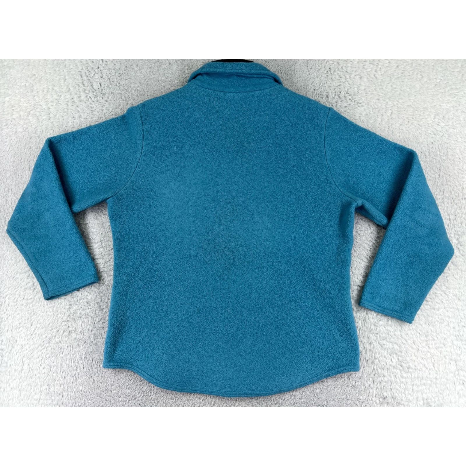 Vintage L.L. Bean Sweater Womens Large Blue Button Up 100% Polyester Fleece Collared Size L / US 10 / IT 46 - 2 Thumbnail