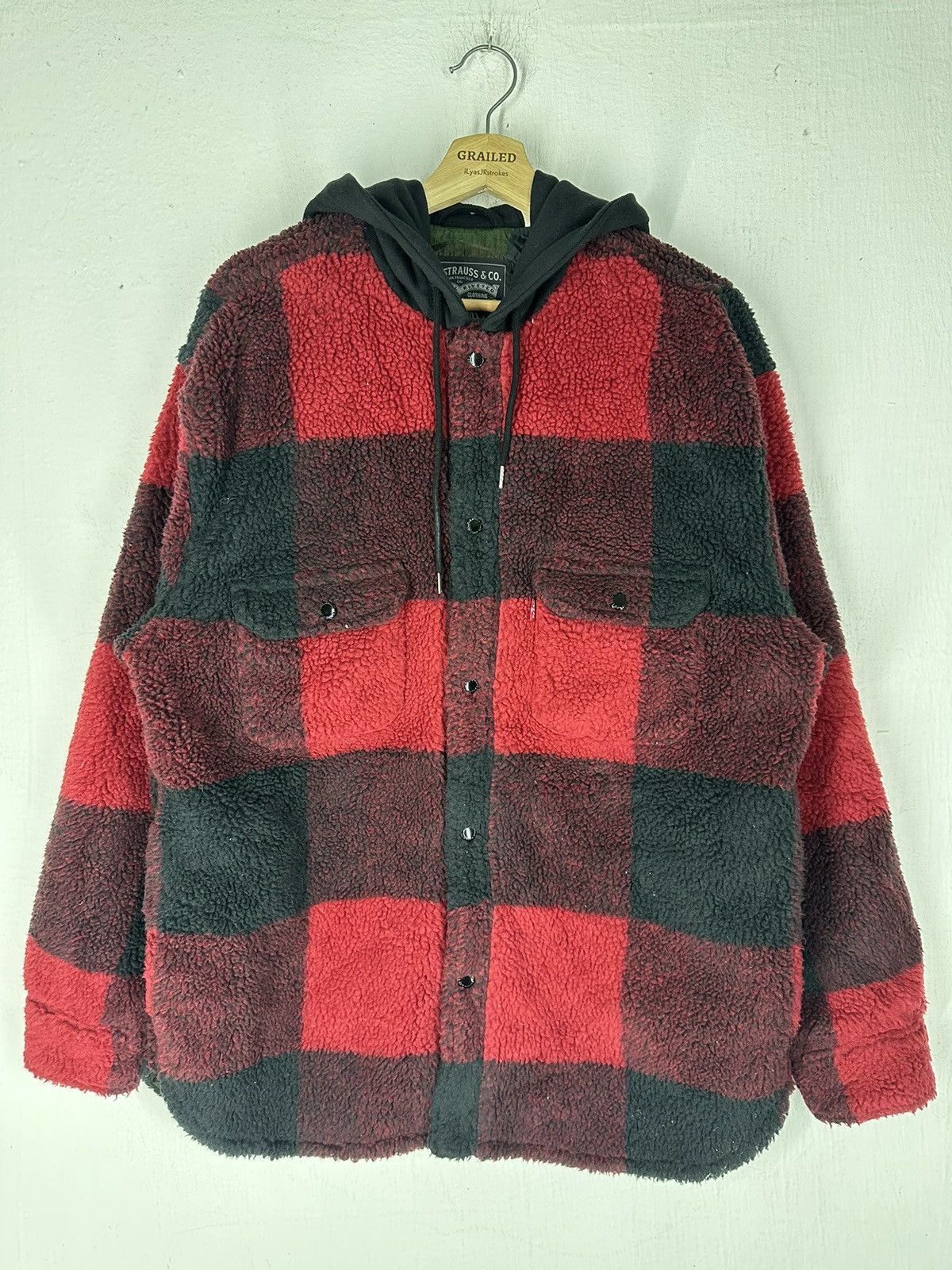 Levi's Vintage Clothing Levi’s Sherpa Jackson Worker Hoodie Shirt Fleece Jacket Size US M / EU 48-50 / 2 - 2 Thumbnail