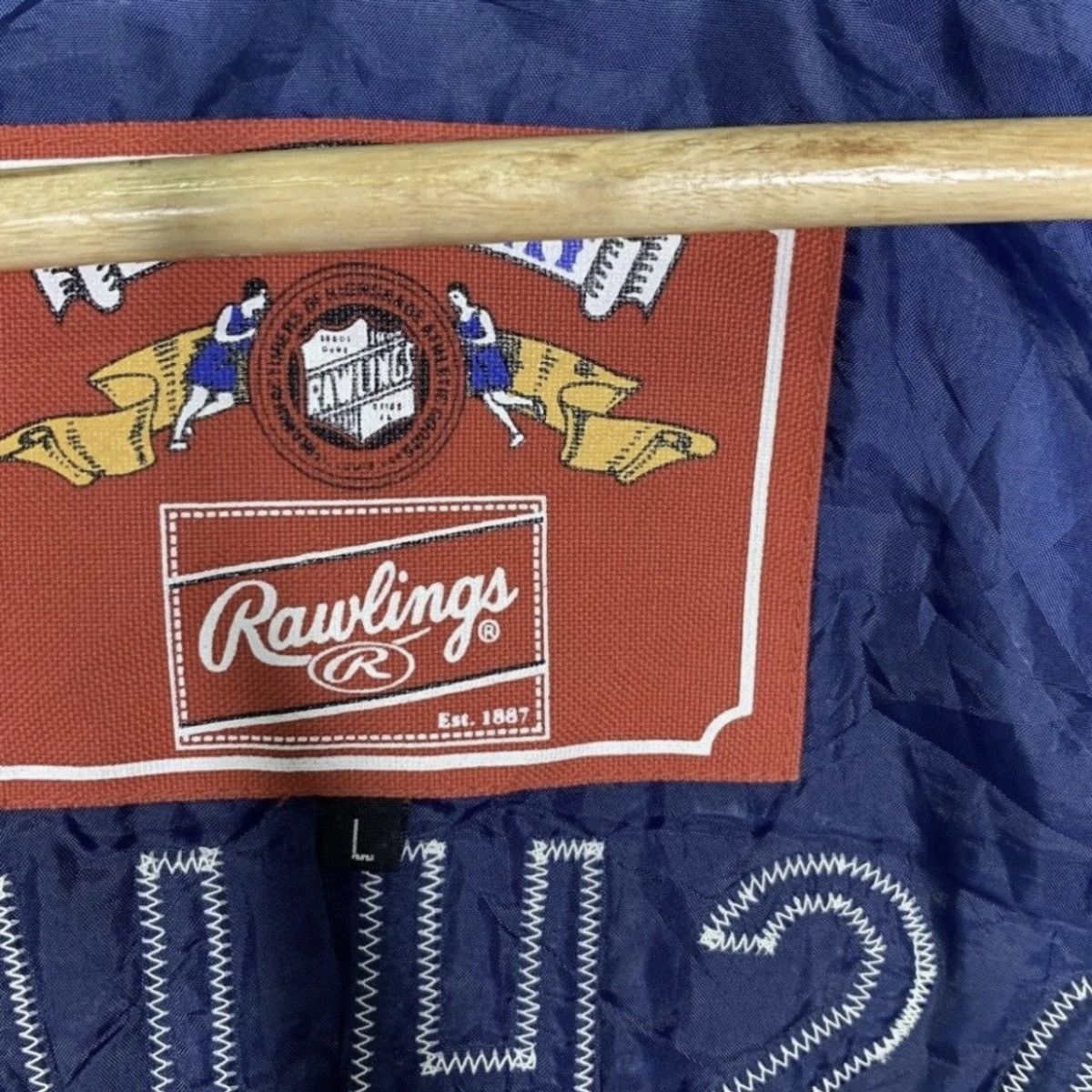 Vintage Bomber jacket rawling big logo embroidered Size US L / EU 52-54 / 3 - 4 Thumbnail