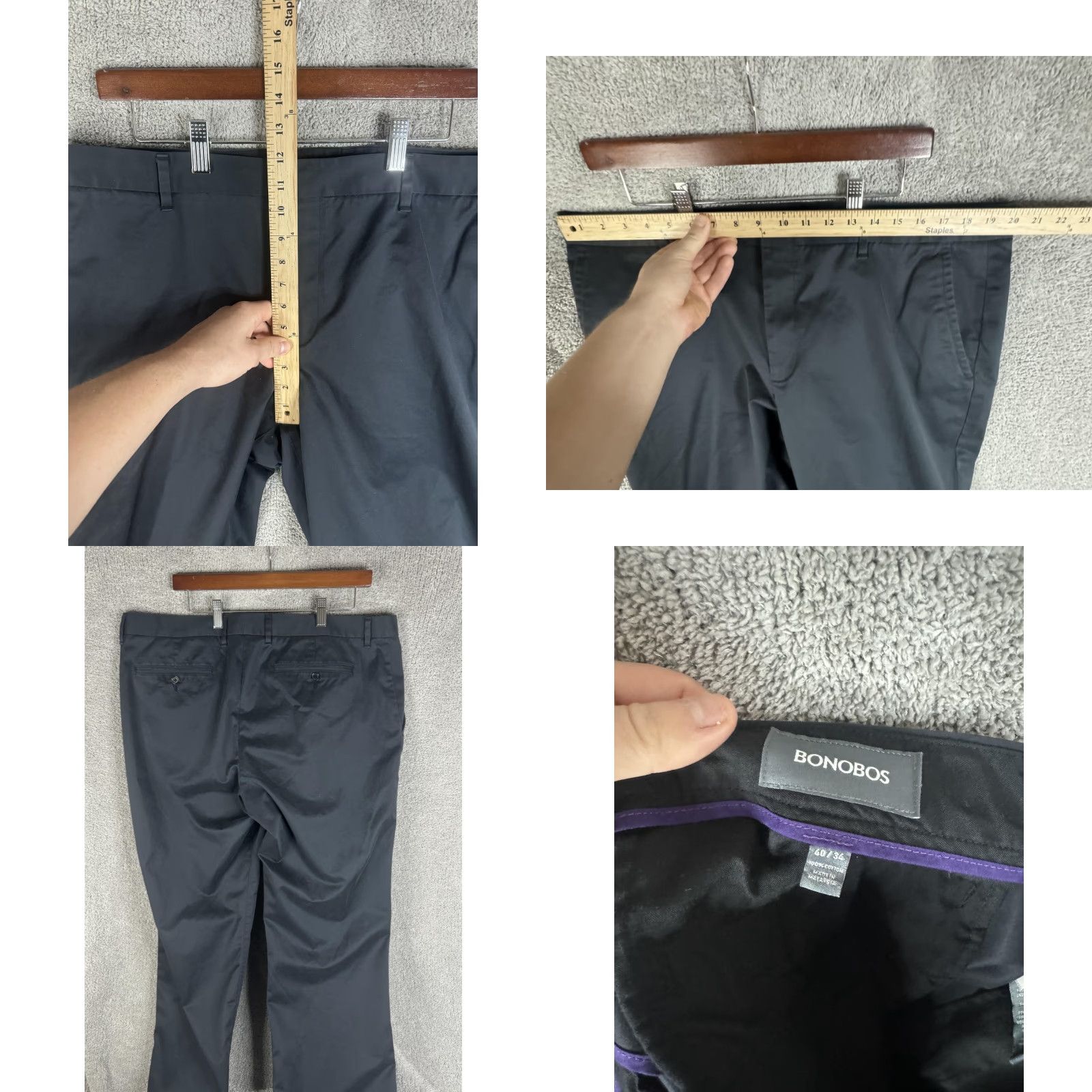 Bonobos Bonobos Pants Mens 40x34 Black Weekday Warriors Tuesday Chino Dress Casual Pants Size US 40 / EU 56 - 8 Thumbnail