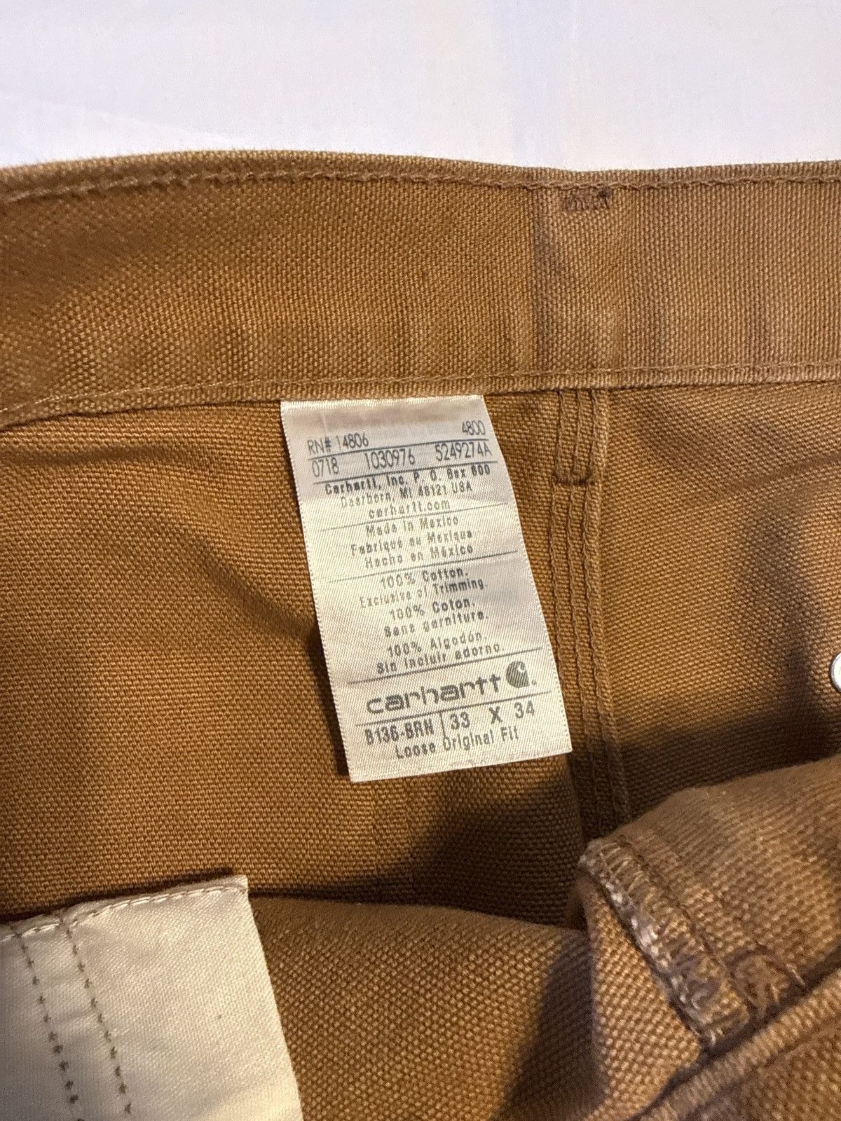 Carhartt Vintage Carhartt Tan Double Knee Canvas Work Pants Size US 32 / EU 48 - 2 Thumbnail