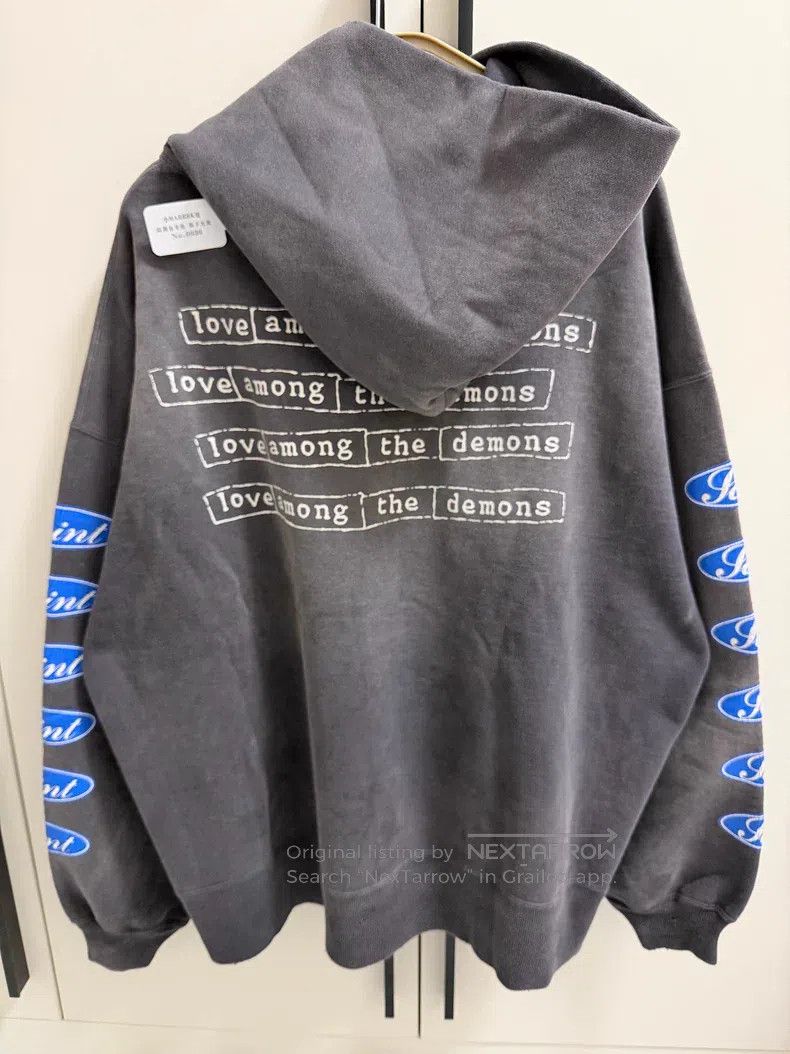 Saint Michael Saint Michael Bullet screen slogan pattern hoodie Size US XL / EU 56 / 4 - 2 Thumbnail