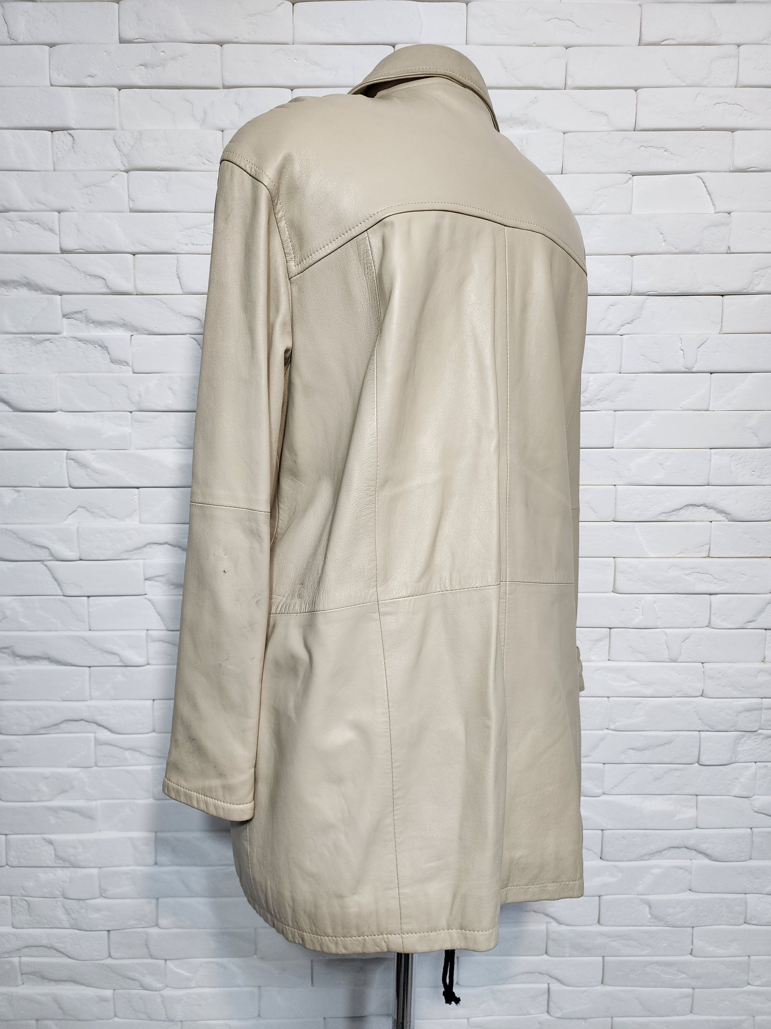 Genuine Leather Beige Leather Jacket: Women's Genuine Leather Blazer Size XL / US 12-14 / IT 48-50 - 6 Thumbnail
