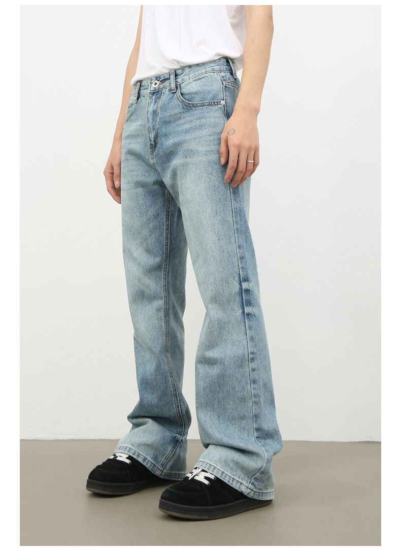 Vintage American high street men's retro washed flared jeans Size US 32 / EU 48 - 4 Thumbnail