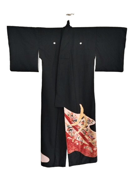 Komono Vintage Yukata Furisode Tomesode Kimono Japanese Traditional Size L / US 10 / IT 46 - 1 Thumbnail