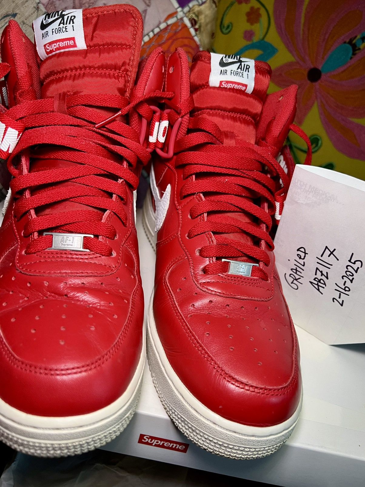 Nike Nike Air Force 1 High Supreme World Famous Red high top Size US 11 / EU 44 - 2 Thumbnail