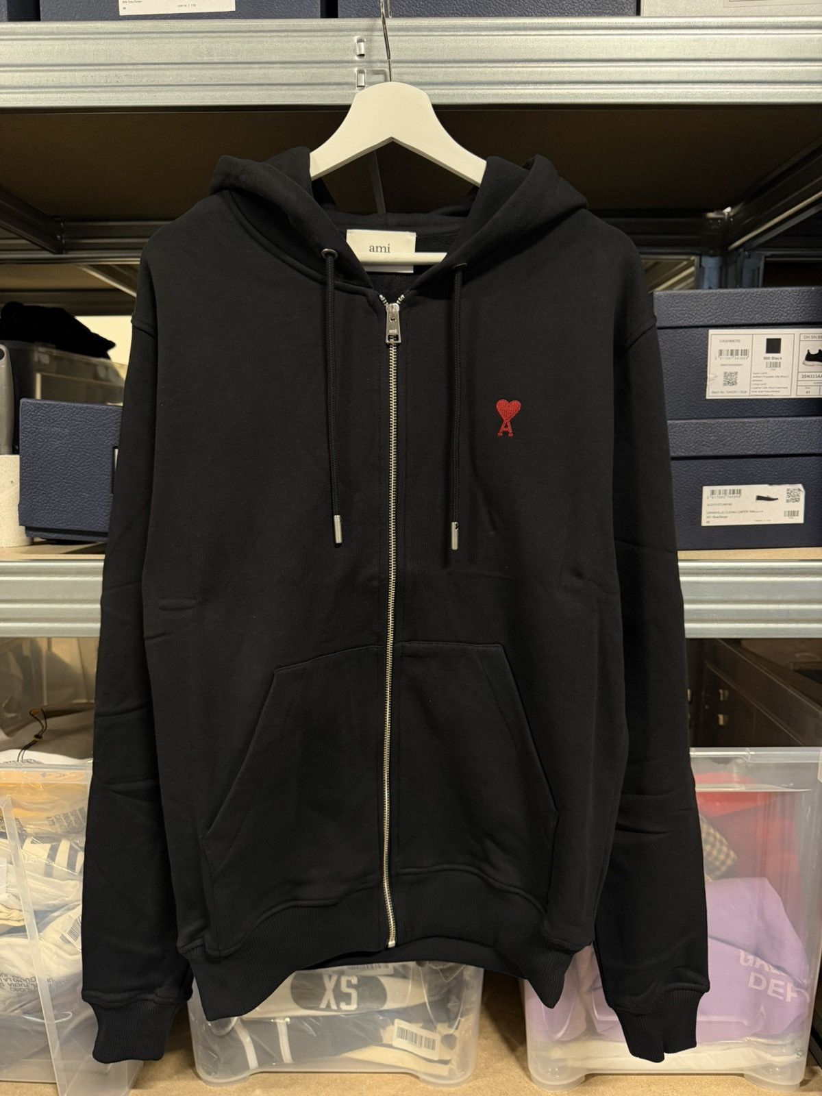 AMI Ami Paris Zip Logo Hoodie NEW Size US S / EU 44-46 / 1 - 1 Thumbnail