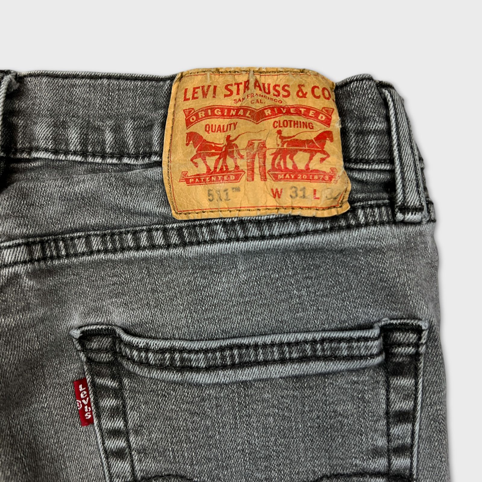 Levi's × Vintage Levi's 511 Jeans 30x30 Gray Slim Fit American Denim Pants Size US 30 / EU 46 - 6 Thumbnail
