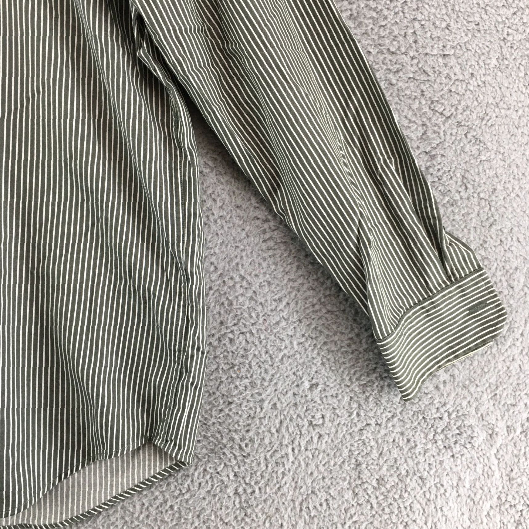 Banana Republic Banana Republic Button-Up Shirt Mens M Green Cotton Pinstripe Collared Long Sleeve Shirt Size US M / EU 48-50 / 2 - 3 Thumbnail