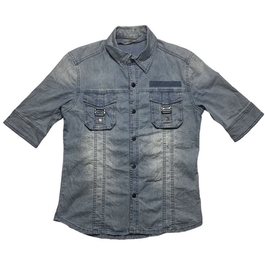 If Six Was Nine 🇯🇵 IN THE ATTIC BONDAGE PUNK SHORT SLEEVE DENIM JACKET Size US L / EU 52-54 / 3 - 1 Thumbnail