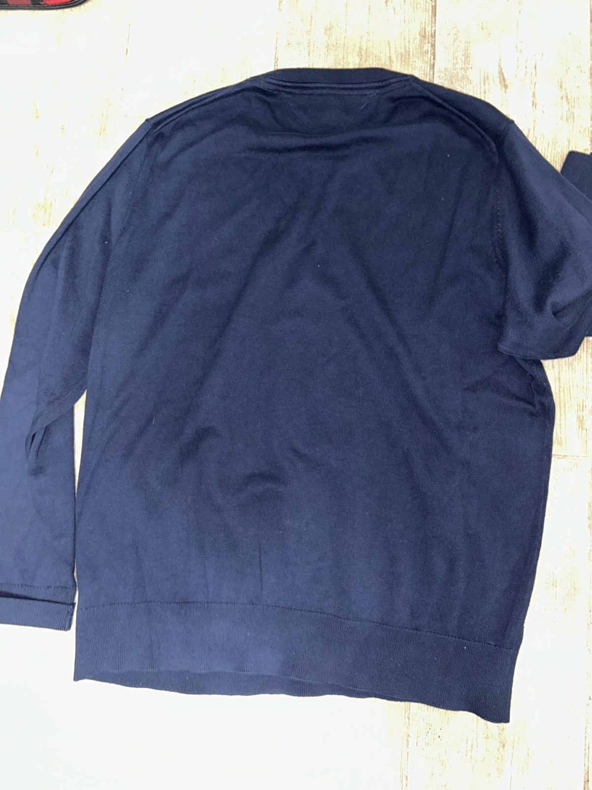 Tommy Hilfiger Tommy Hilfiger - Navy Blue Long Sleeve Cotton Crewneck Size US XXL / EU 58 / 5 - 2 Thumbnail