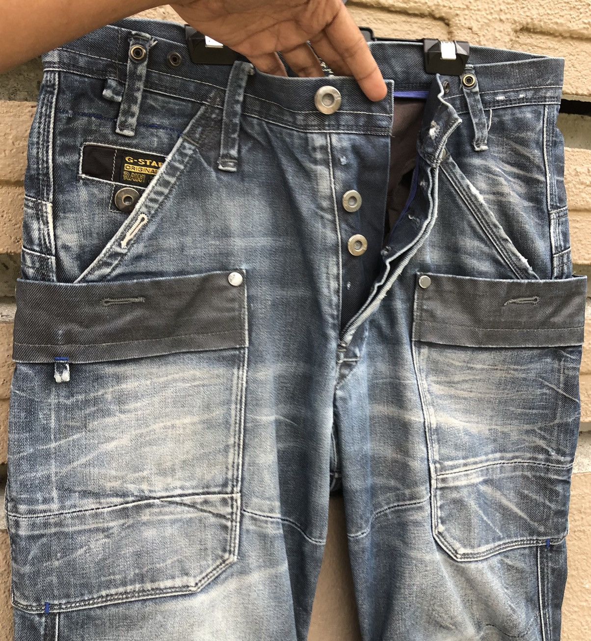 G-Star Vintage G-Star General Tapered Extract Straight Cut Jeans Size US 33 - 8 Thumbnail