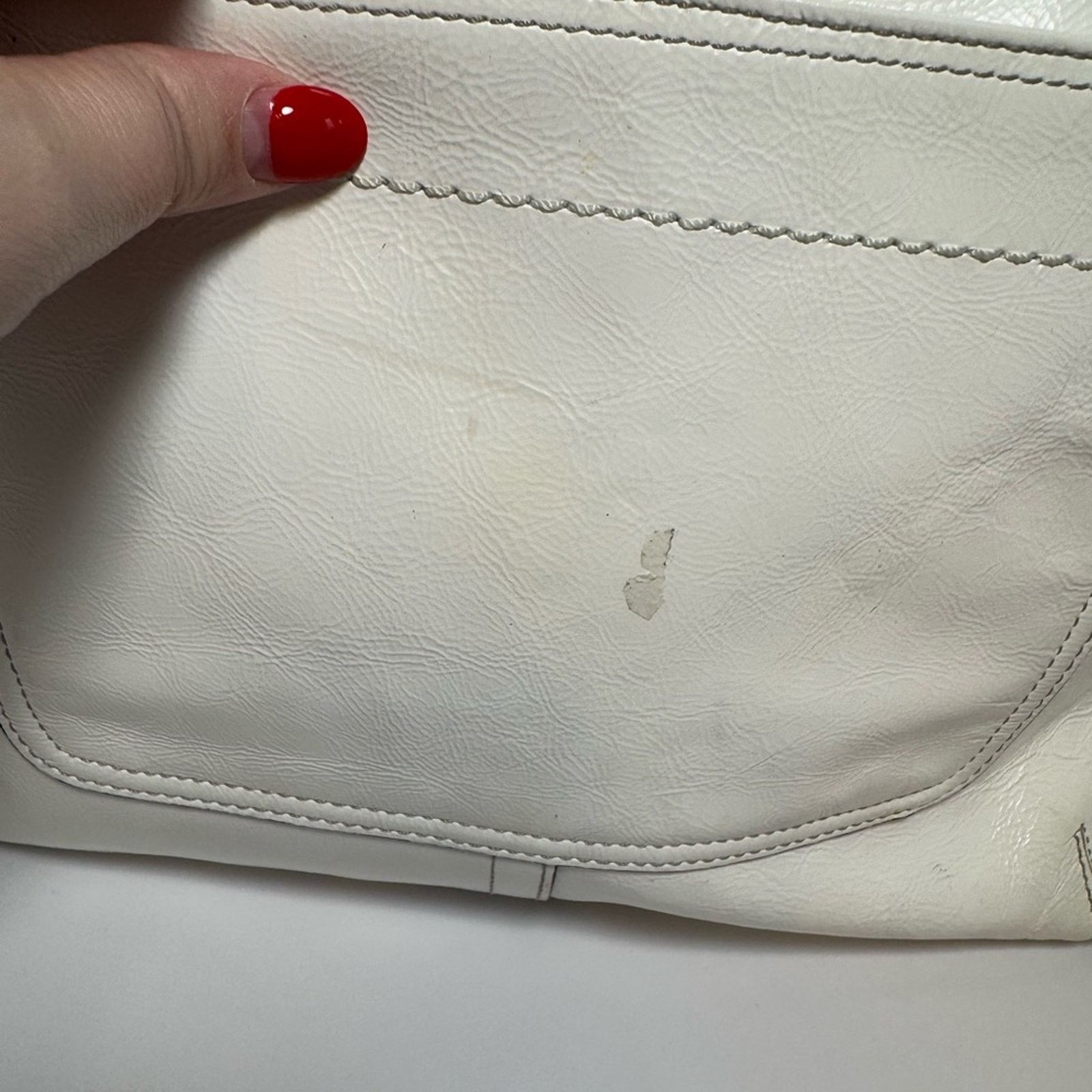 Coach Coach Bleecker Caryall Tote Eggshell Patent Leather #14483 Size ONE SIZE - 12 Thumbnail