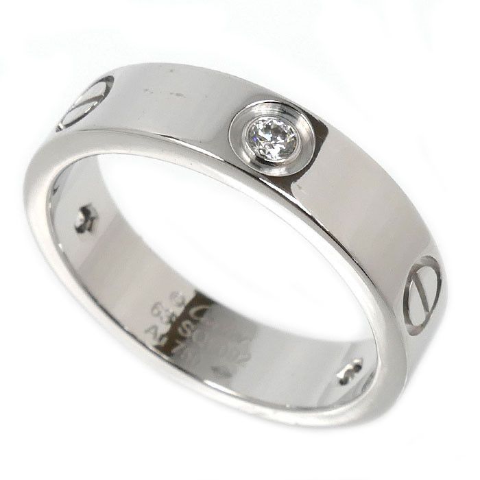 Cartier Cartier Cartier Love Au750 White Gold Diamond Ring Size 22.5 Precious Metal Ring B4032563 DUTY FREE for USA Size ONE SIZE - 1 Thumbnail
