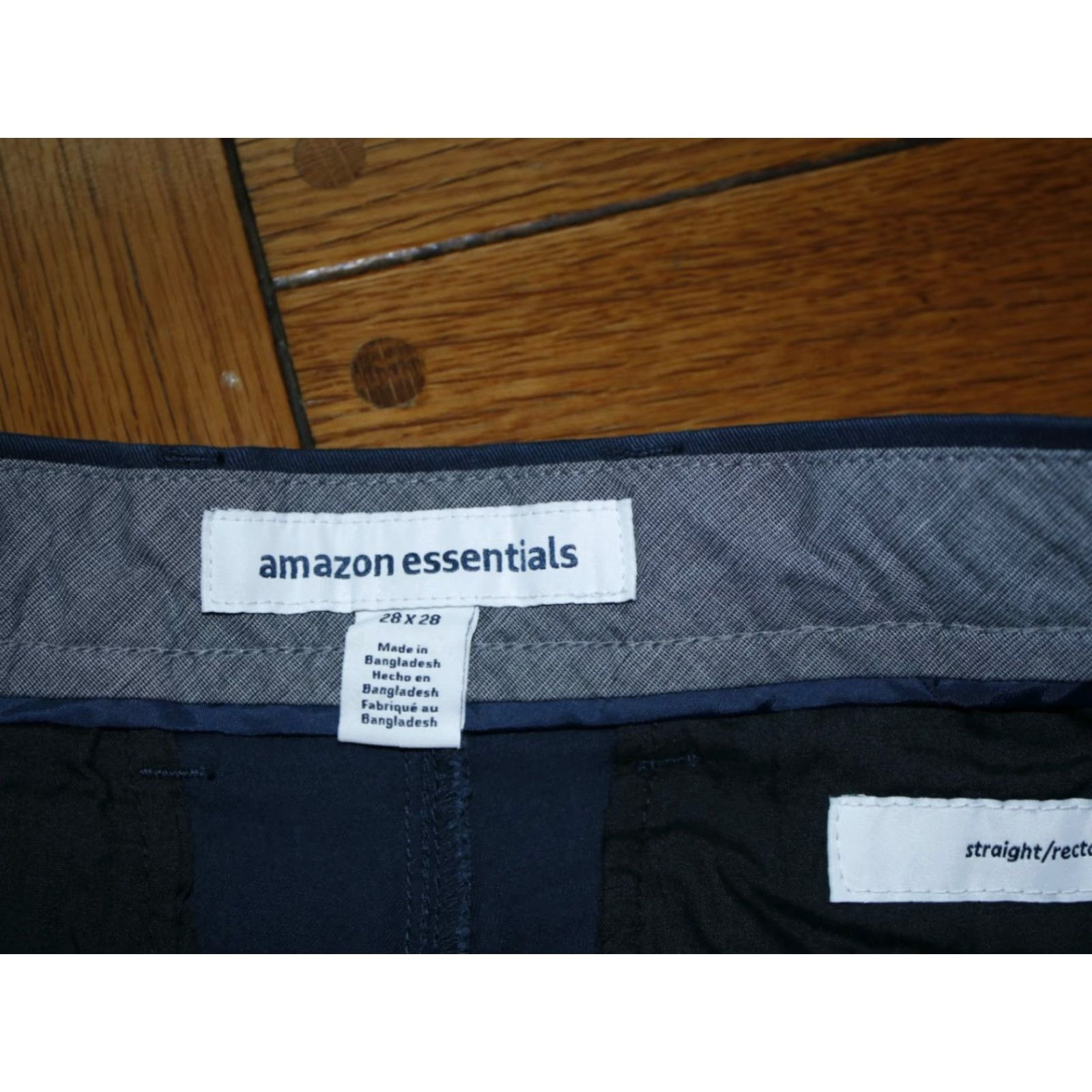Essentials Amazon Essentials Men's Dress Pants - Blue Straight Fit Flat Front Casual Formal Waist 28X26 Size US 28 / EU 44 - 6 Thumbnail