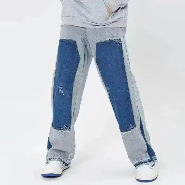 Japanese Brand Patchwork blue wash Baggy Jeans Size US 32 / EU 48 - 3 Thumbnail