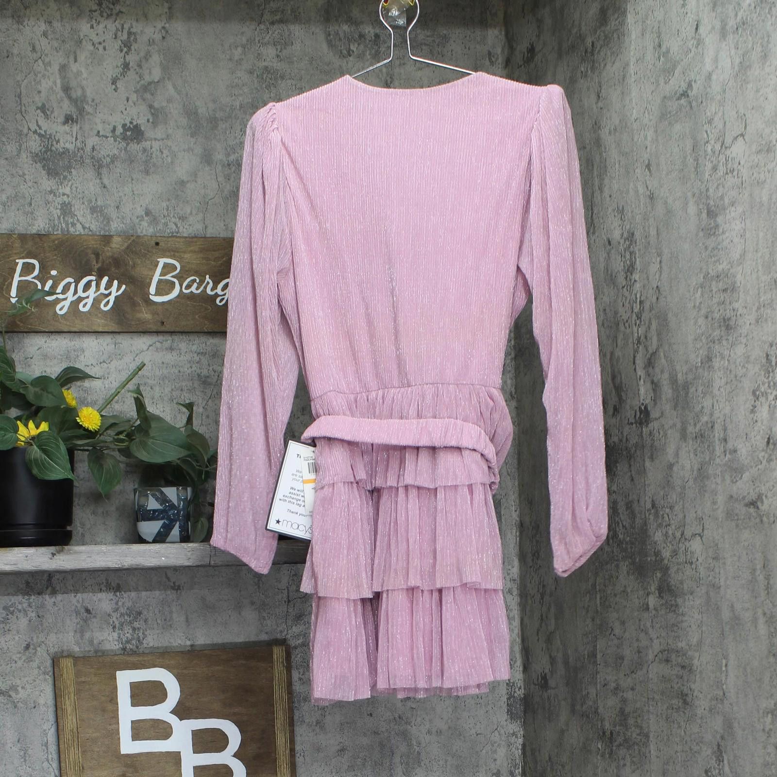 Other B. Darlin Metallic V-neck Belted Dress 914z740 Pink 7/8 Size M / US 6-8 / IT 42-44 - 2 Thumbnail