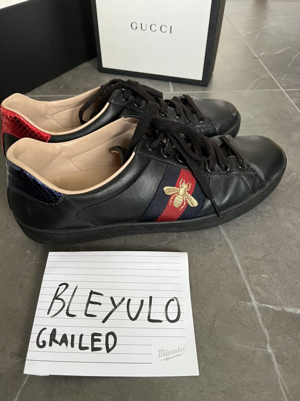 Gucci GUCCI MEN'S ACE TRAINER WITH EMBROIDERY Size US 10 / EU 43 - 6 Thumbnail