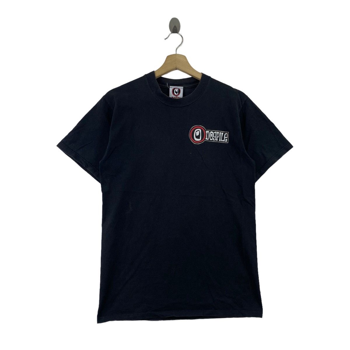 Vintage Vintage 90s DOGPILE USA Brand Skateboard Logo Print Black Size US S / EU 44-46 / 1 - 3 Thumbnail