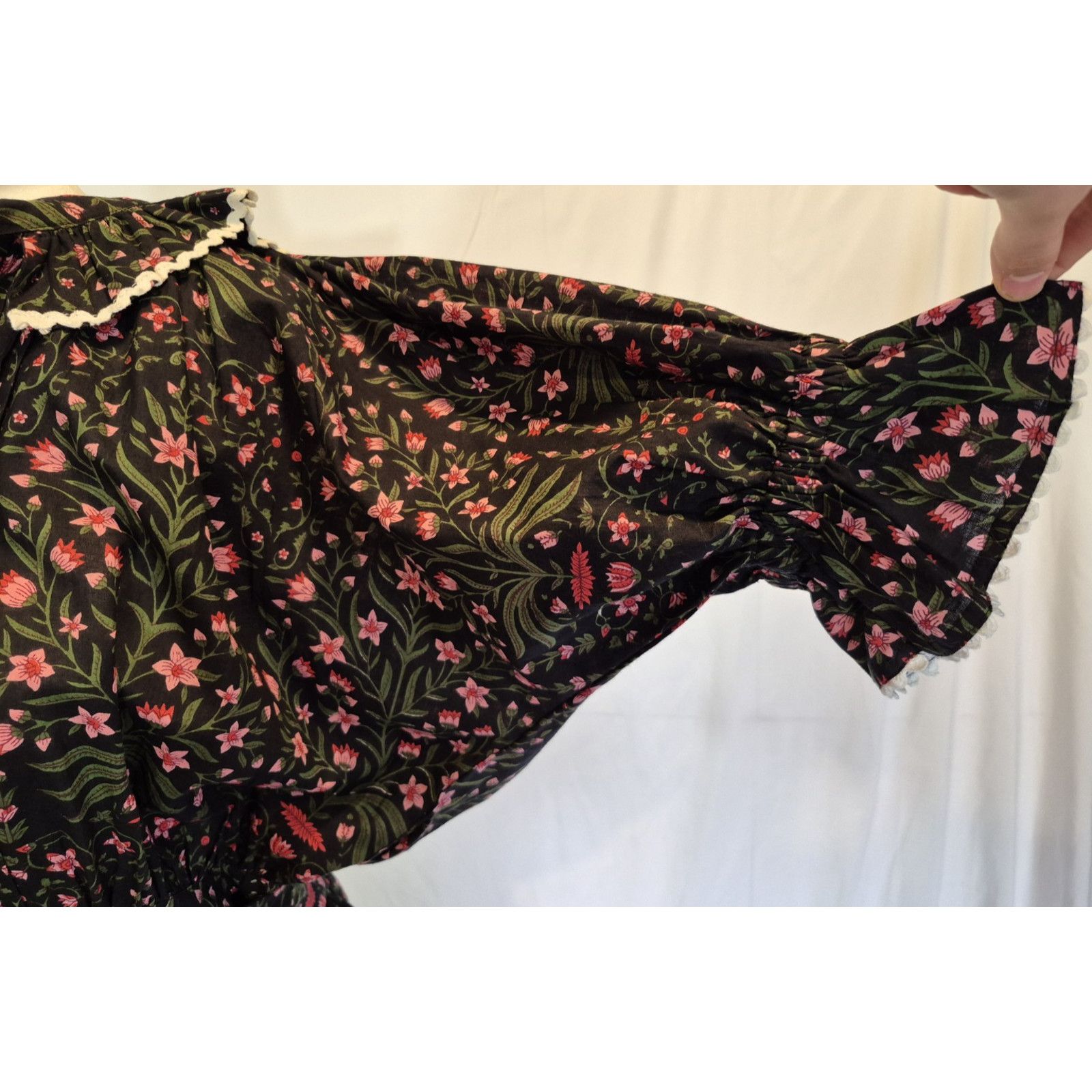 Other New India Collection Cotton Hand Block Black Floral Dress XS Size XS / US 0-2 / IT 36-38 - 8 Thumbnail