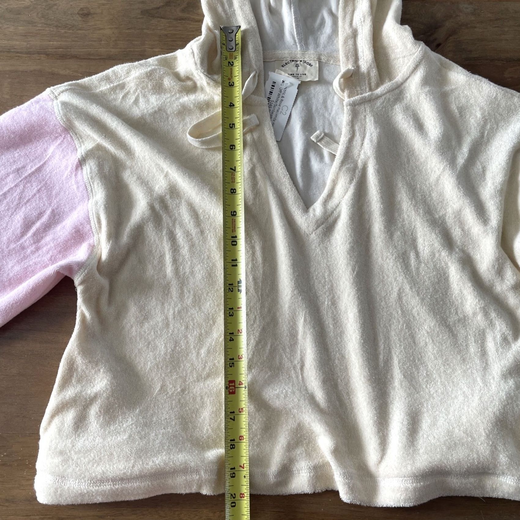 Vintage Electric & Rose Hacienda Hoodie Womens XS Tie Dye Cropped Terry Cotton Pullover Size S / US 4 / IT 40 - 8 Thumbnail