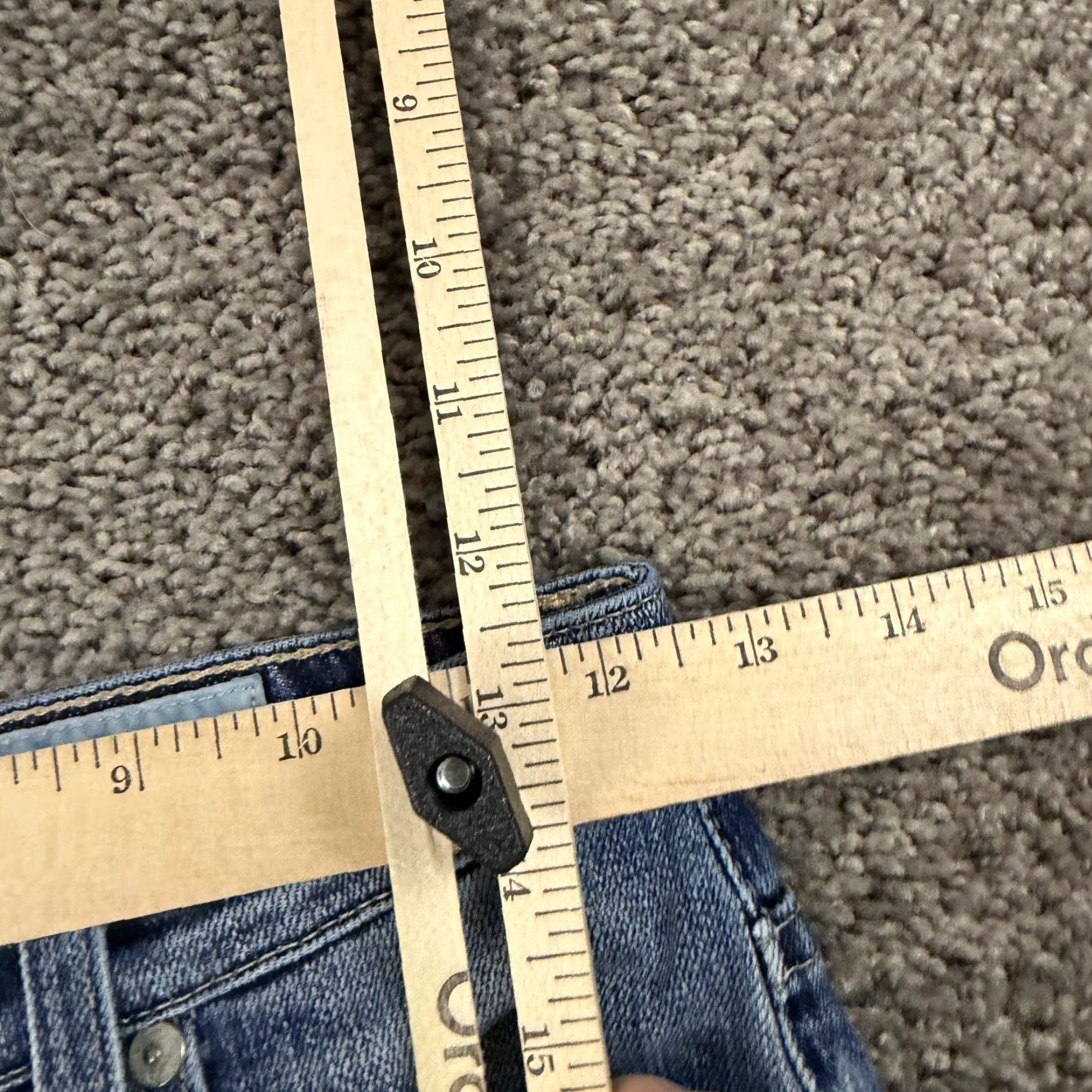 Vintage AG Adriano Goldschmied Jeans Womens 26 Tapered High Waisted Phoebe 24x27 Blue Denim Cotton Blend Regular Rise Distressed Pockets Logo 90s? Size 26" / US 2 / IT 38 - 5 Thumbnail