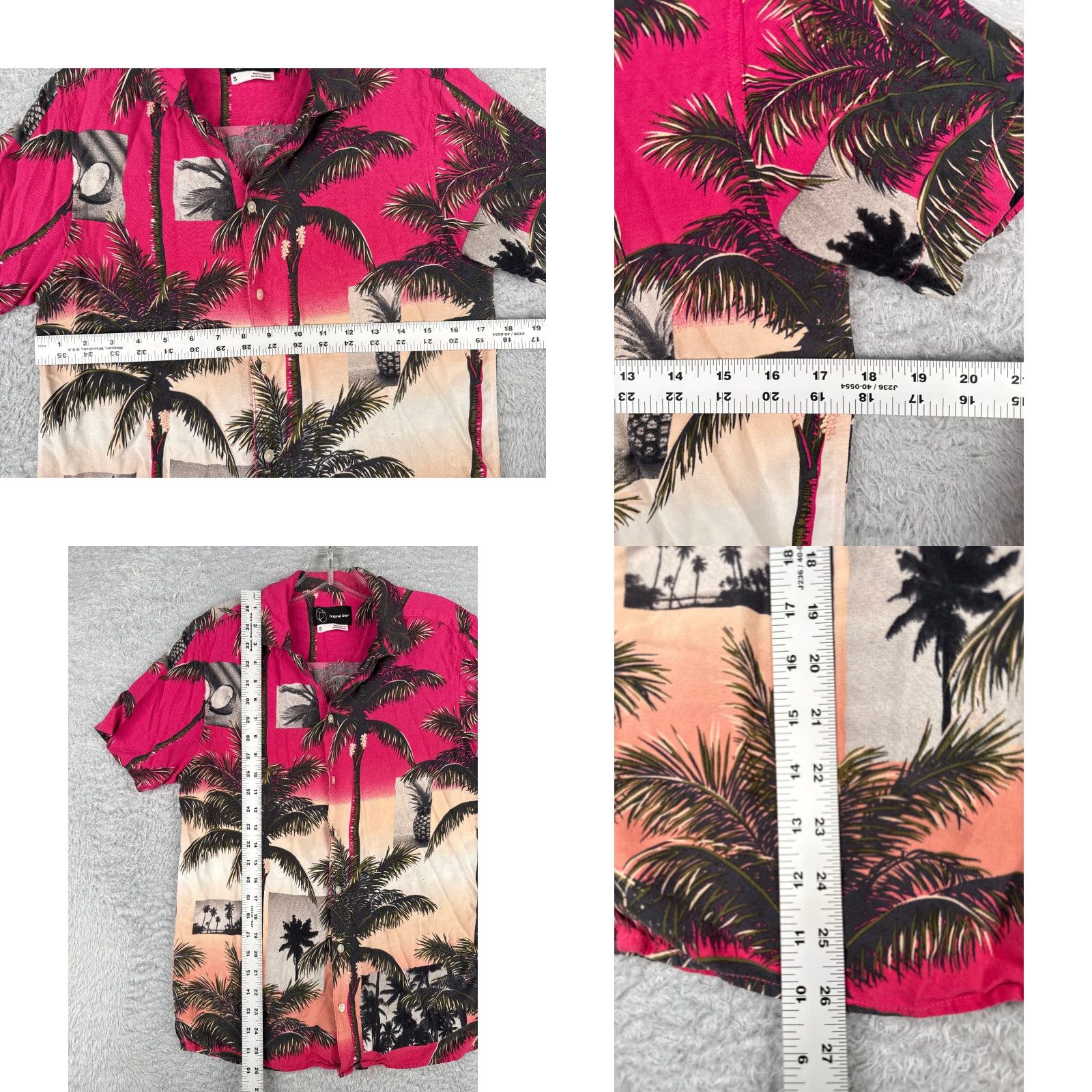 Vintage Vintage Original Use Men’s Pink Floral Hawaiian Shirt S Casual Summer 100% Rayon Size US S / EU 44-46 / 1 - 8 Thumbnail