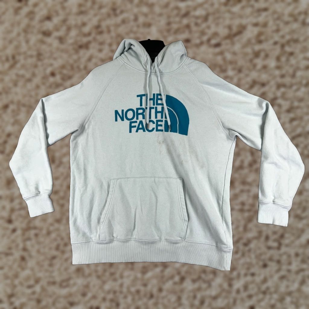 The North Face VINTAGE - The North Face Hoodie - Sweatshirt (Womens) - Large - Green - Logo - Pocket - Pullover - Cotton Blend - Regular Fit - All Seasons - Womens Size L / US 10 / IT 46 - 1 Thumbnail