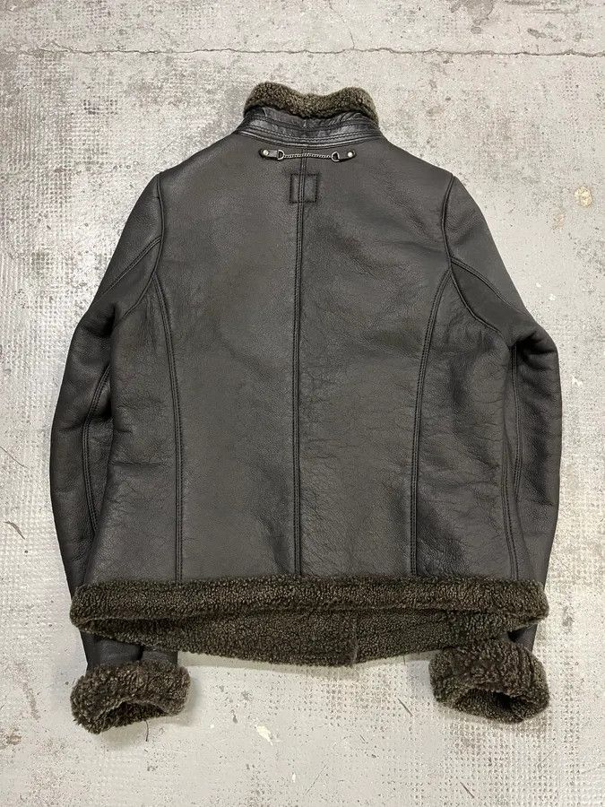 Marithe + Francois Girbaud 2000s Marithé + François Girbaud Asymmetrical Buttoned Leather Jacket Size M / US 6-8 / IT 42-44 - 9 Thumbnail