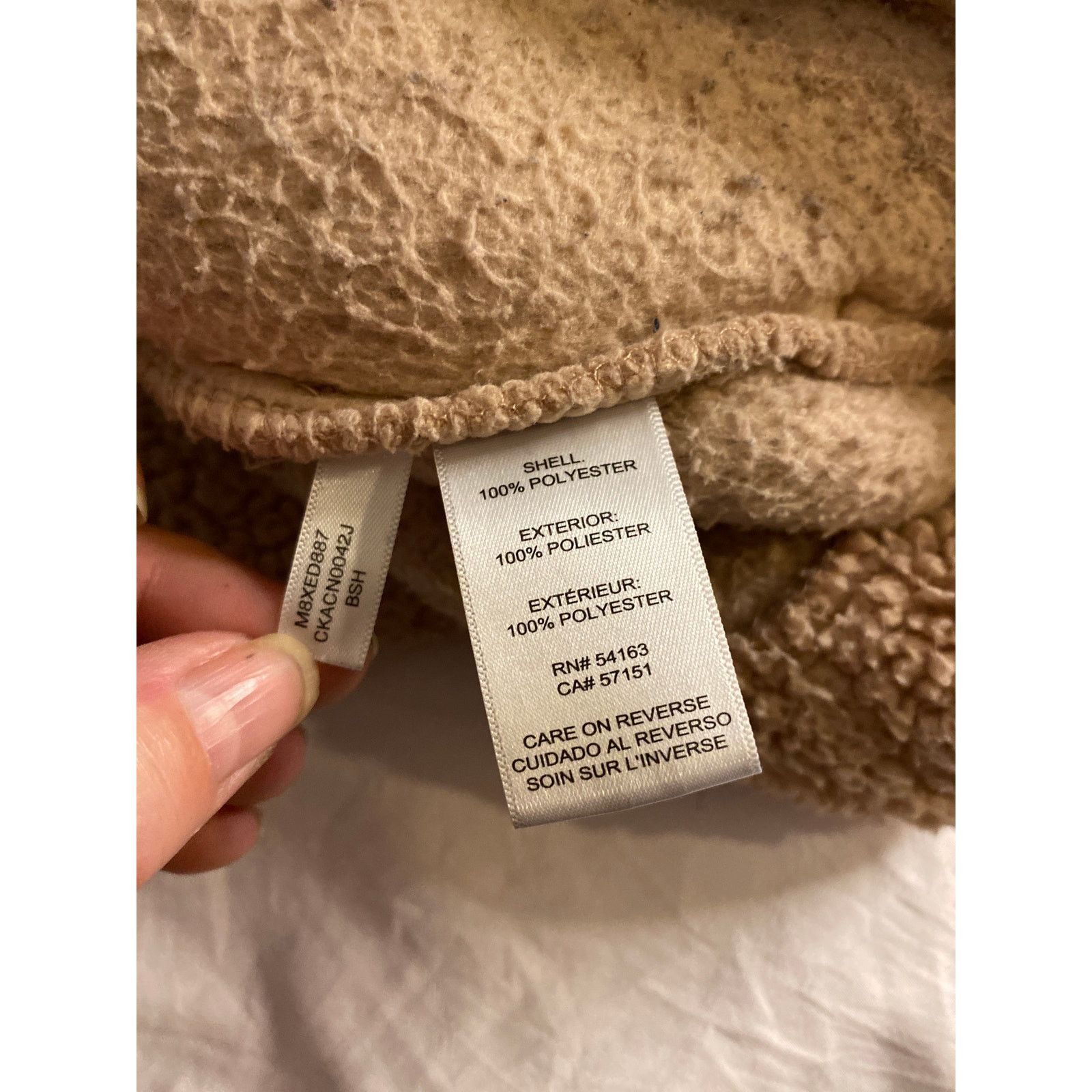 Calvin Klein Minimalist Cozy Sherpa Fleece Zip Jacket Beige Neutral M Size M / US 6-8 / IT 42-44 - 4 Thumbnail