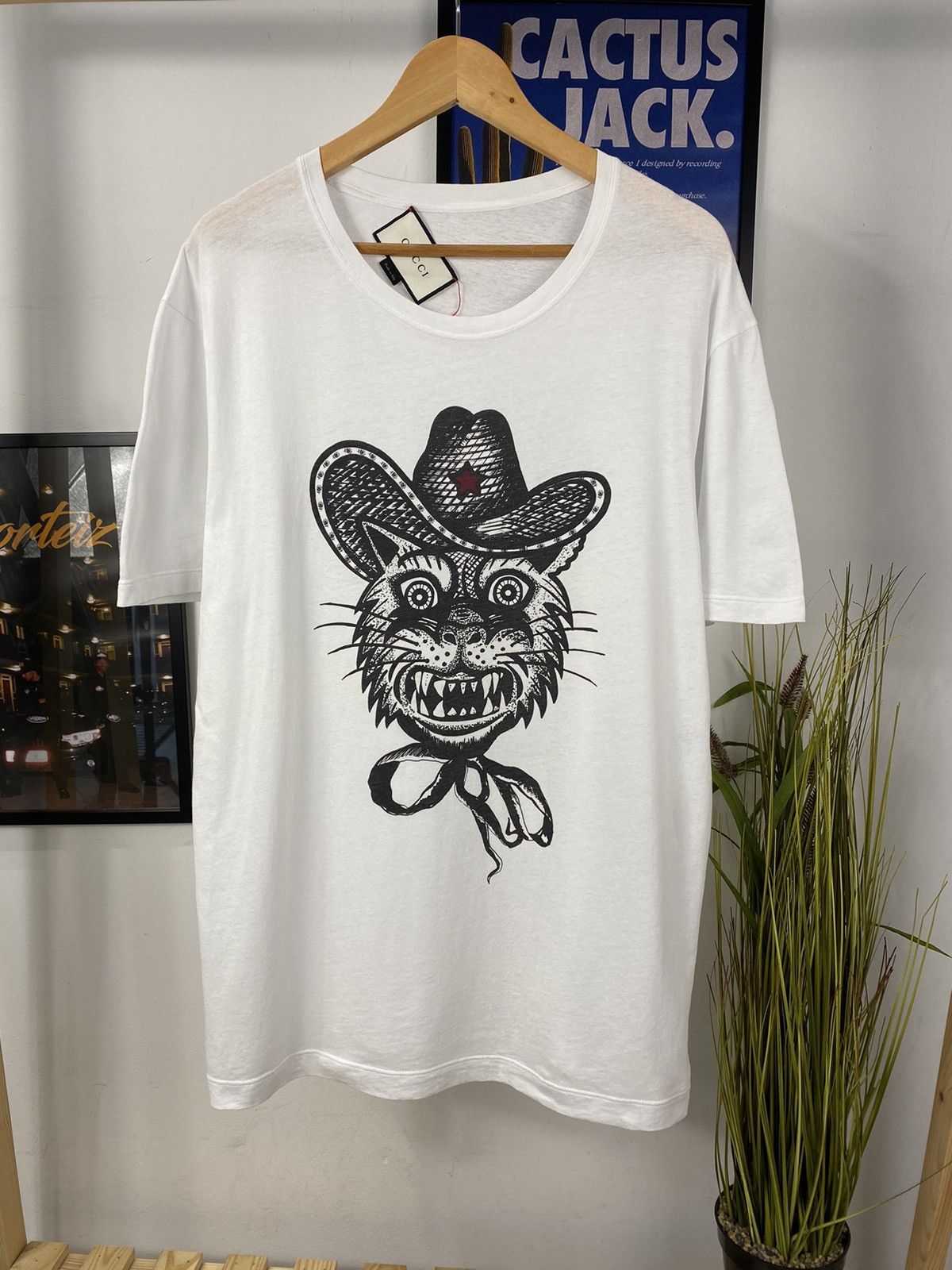 Gucci Gucci cowboy cat logo T-shirt | Grailed Gucci Gucci cowboy cat logo T-shirt | Grailed