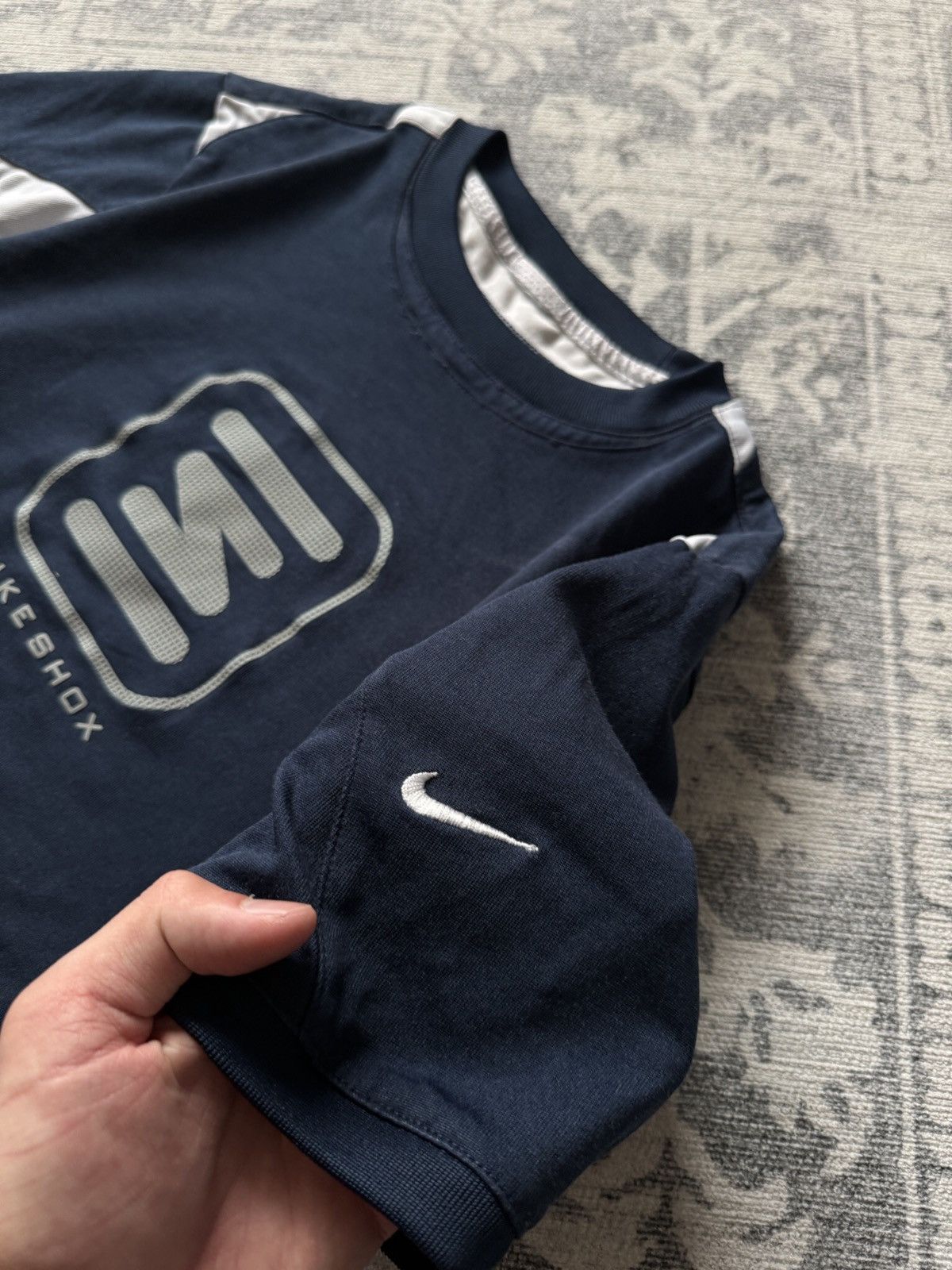Vintage Nike Shox Vintage T-Shirt Japanese Drill Tn Big Logo Corteiz Size US S / EU 44-46 / 1 - 8 Thumbnail