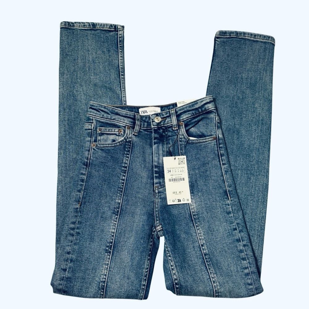 Zara NWT New Zara Split Skinny Jeans Size 2 Size 26" / US 2 / IT 38 - 1 Thumbnail