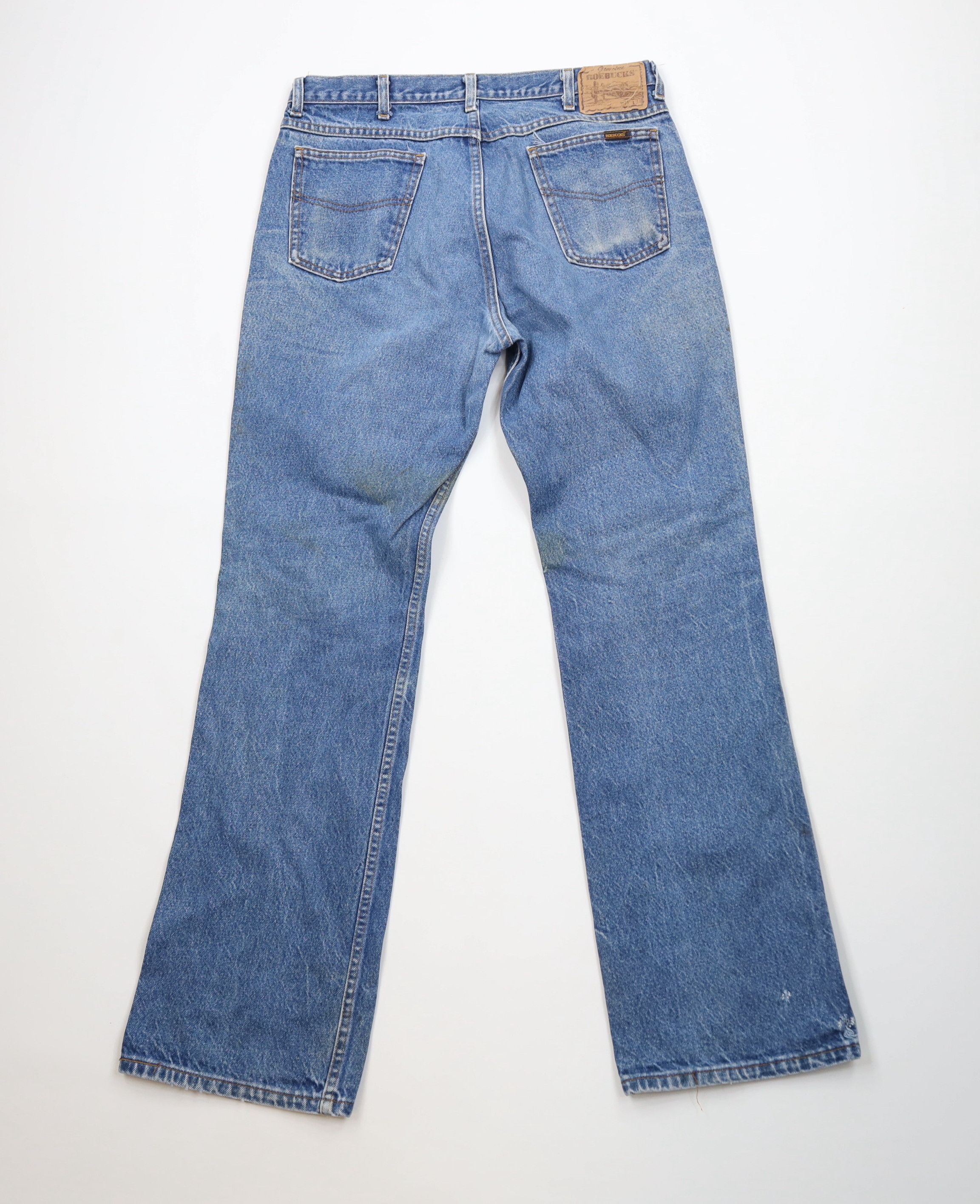 Vintage Vintage 70s Streetwear Flared Wide Leg Denim Jeans Blue USA Size US 34 / EU 50 - 11 Thumbnail