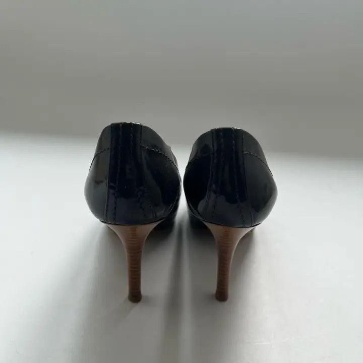 Louis Vuitton Louis Vuitton Black Checkered Peep-Toe Heels -2508 Size US 4 / IT 34 - 3 Thumbnail