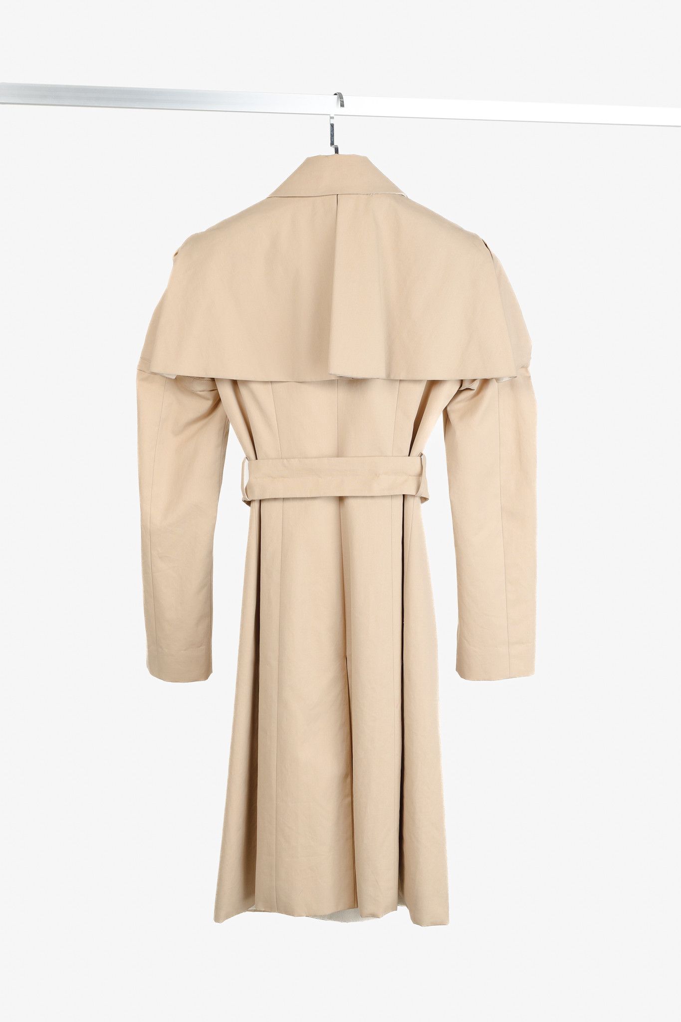 Fendi Fendi Tan Cotton Belted Pleated-Sleeve Trench Coat Size M / US 6-8 / IT 42-44 - 2 Thumbnail