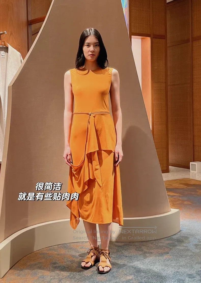 Hermes Hermes Runway Backless Silk Dress Size XS / US 0-2 / IT 36-38 - 2 Thumbnail