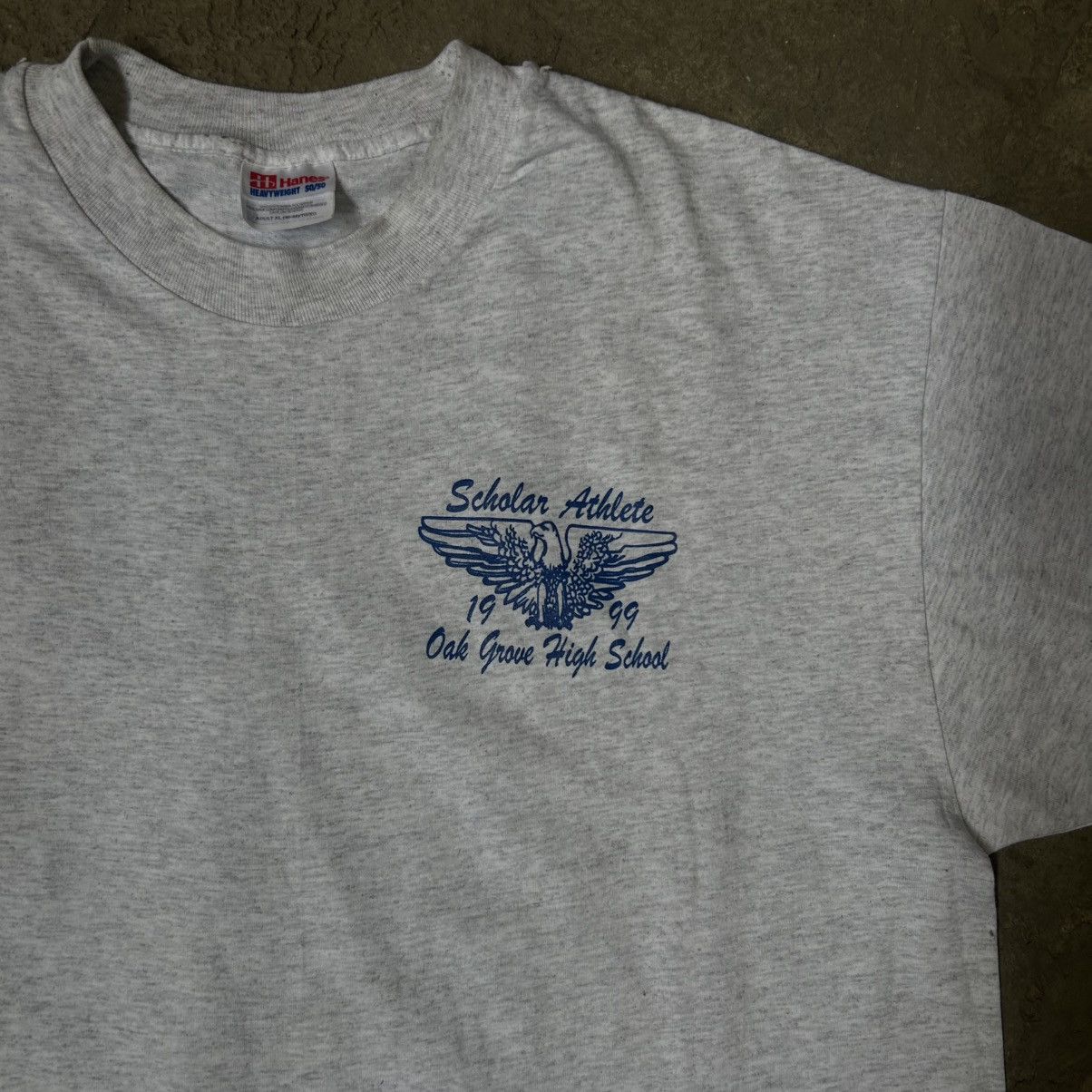 Hanes × Vintage 1999 Hanes Oakland Grove High School Athlete Vintage T-Shirt Size US XL / EU 56 / 4 - 3 Thumbnail