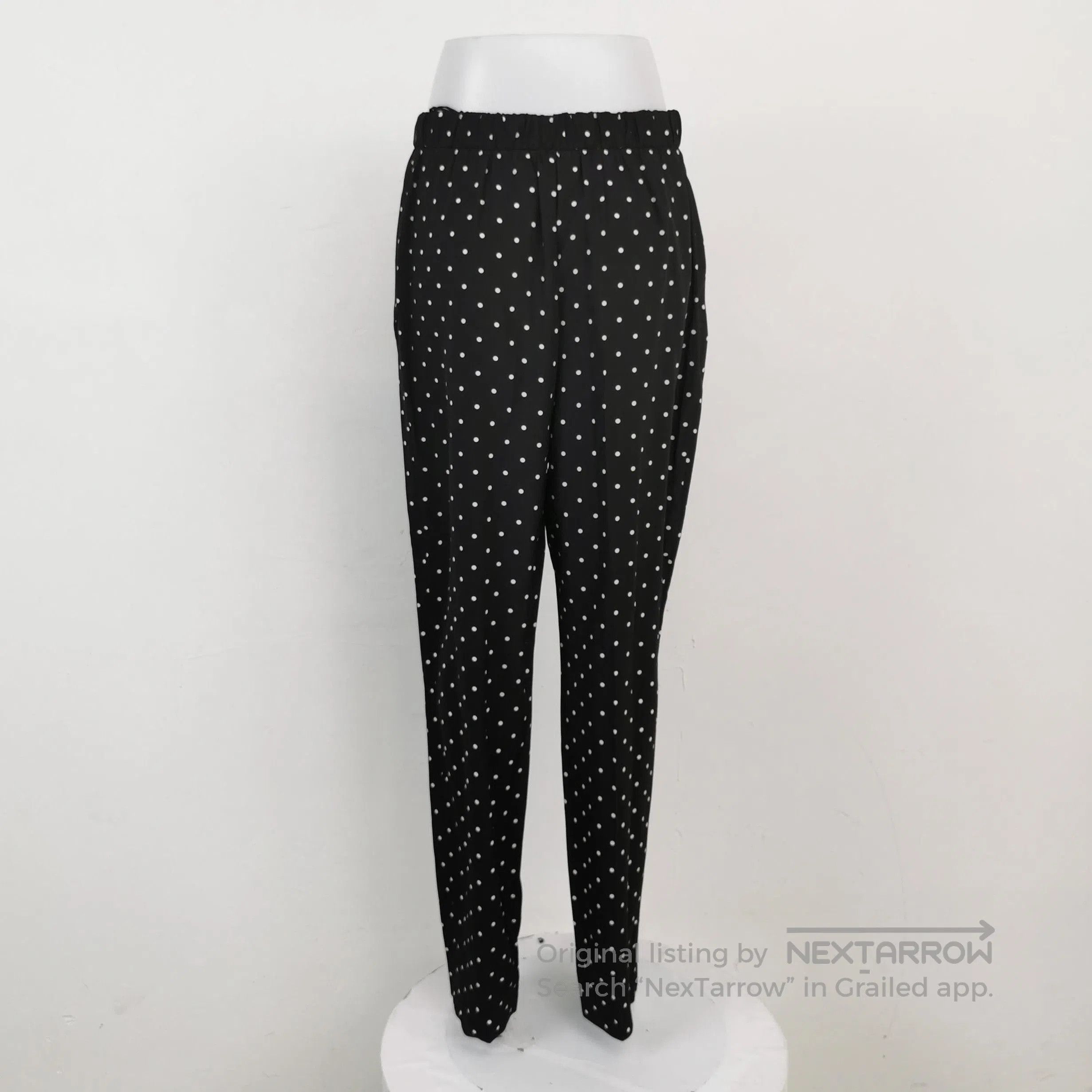 Prada Prada Polka Dot Long Pants in Black . Size 37" - 2 Thumbnail